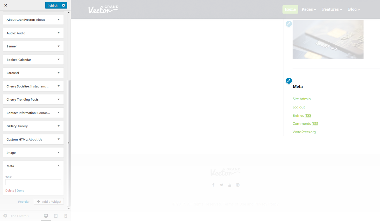 Menu Settings Screen