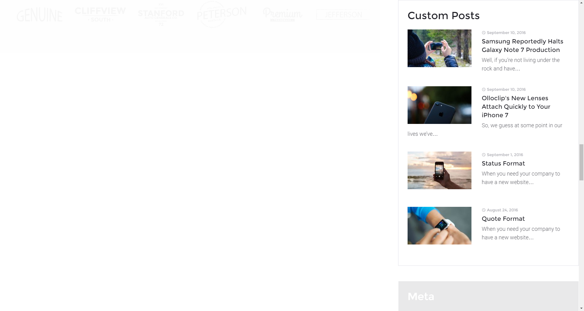 Custom Posts widget