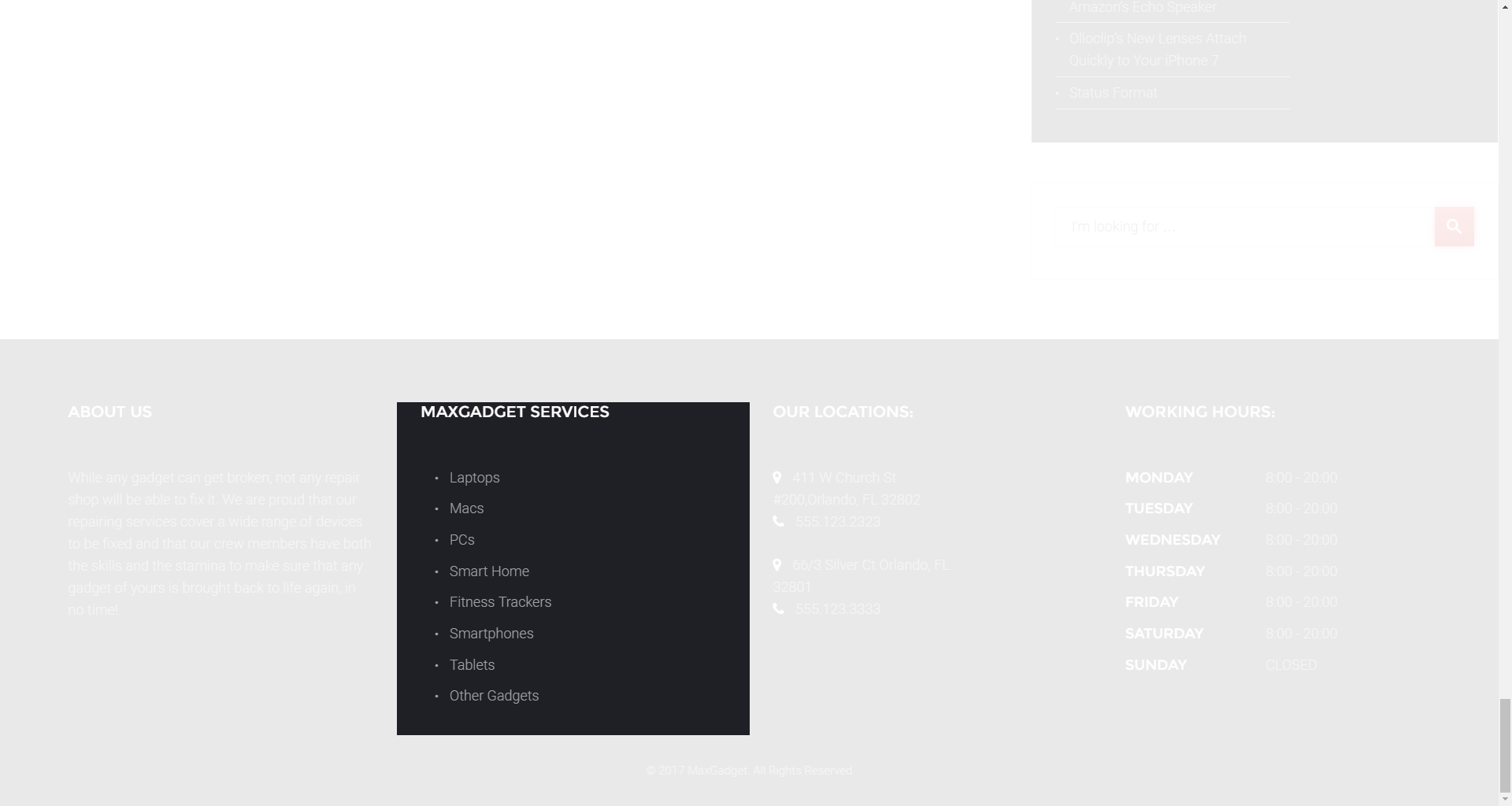 Custom Menu widget