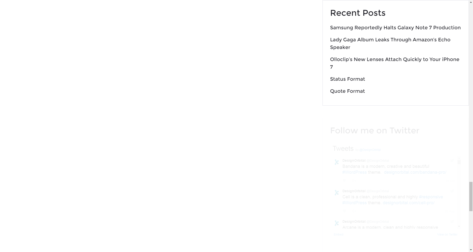 Recent Posts widget