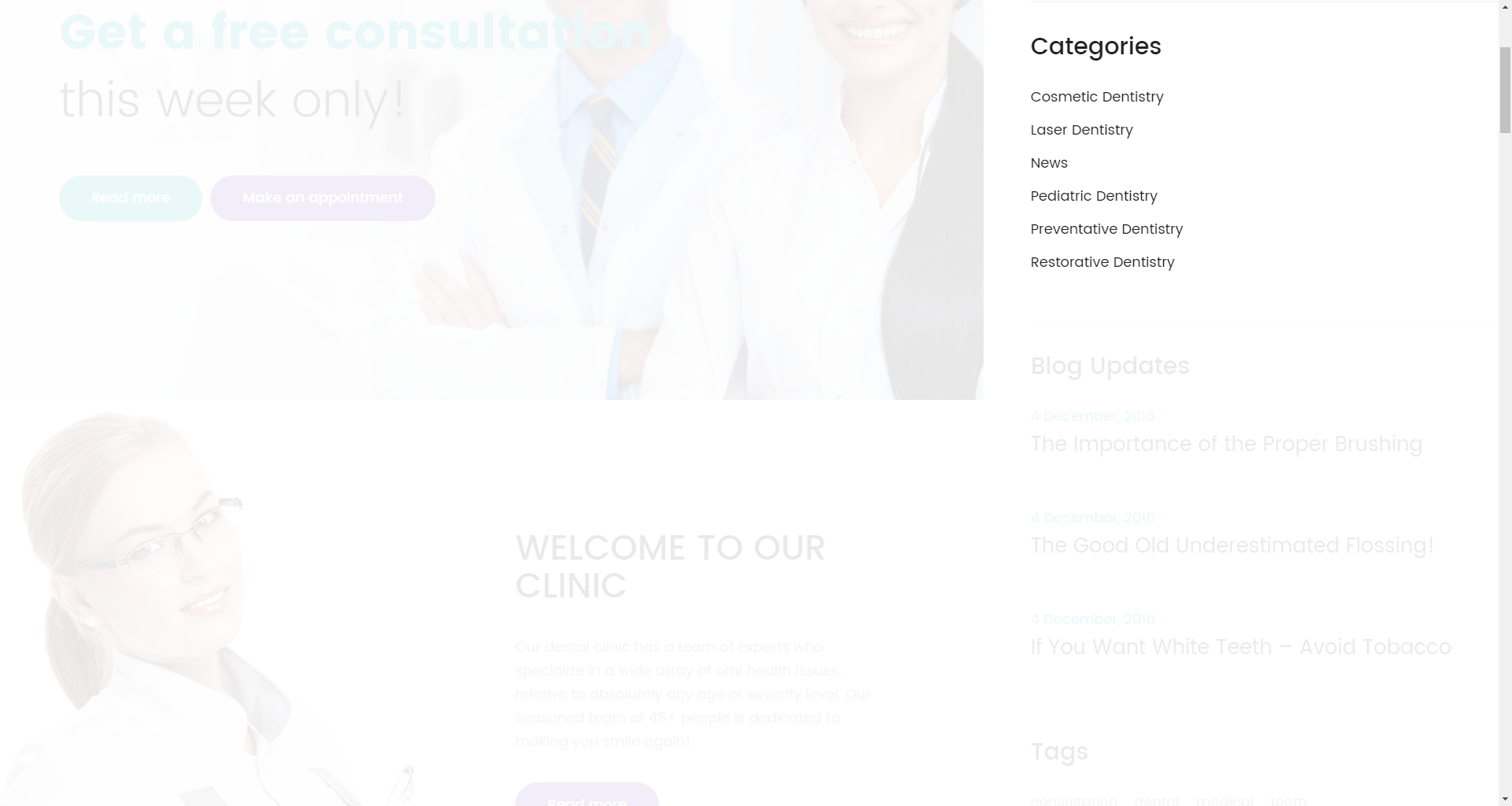 Categories widget