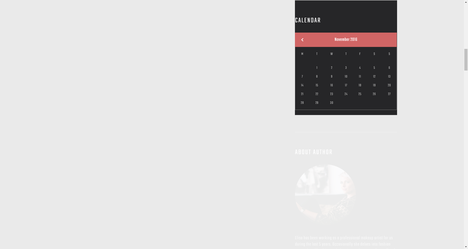 Calendar widget