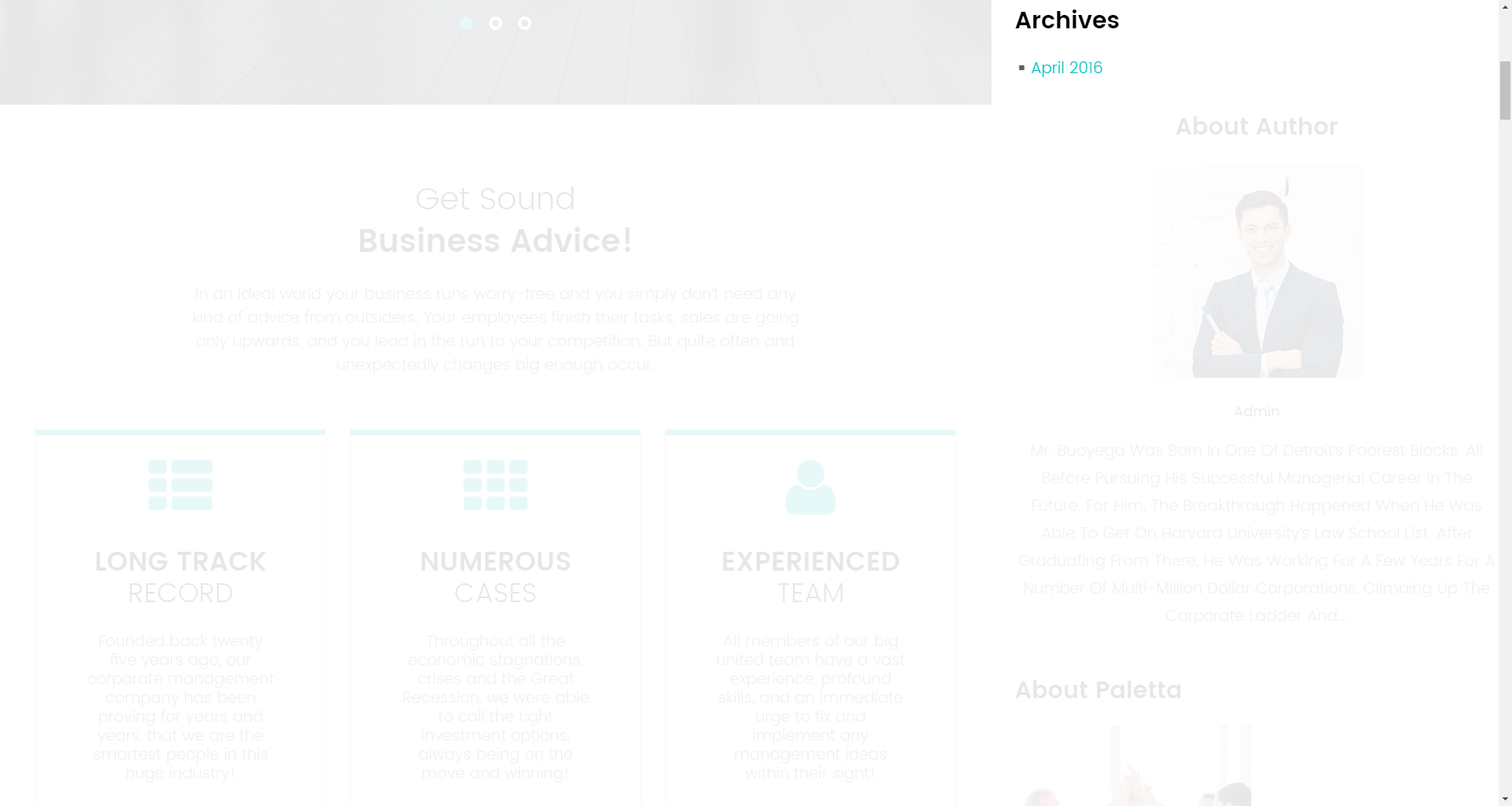 Archives widget