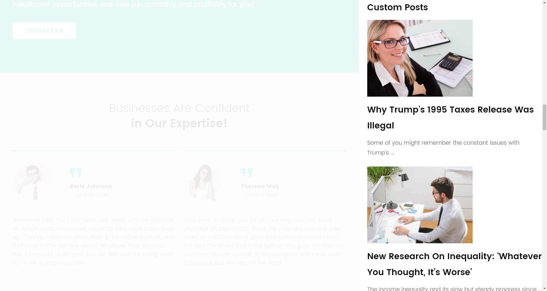 Custom Posts widget