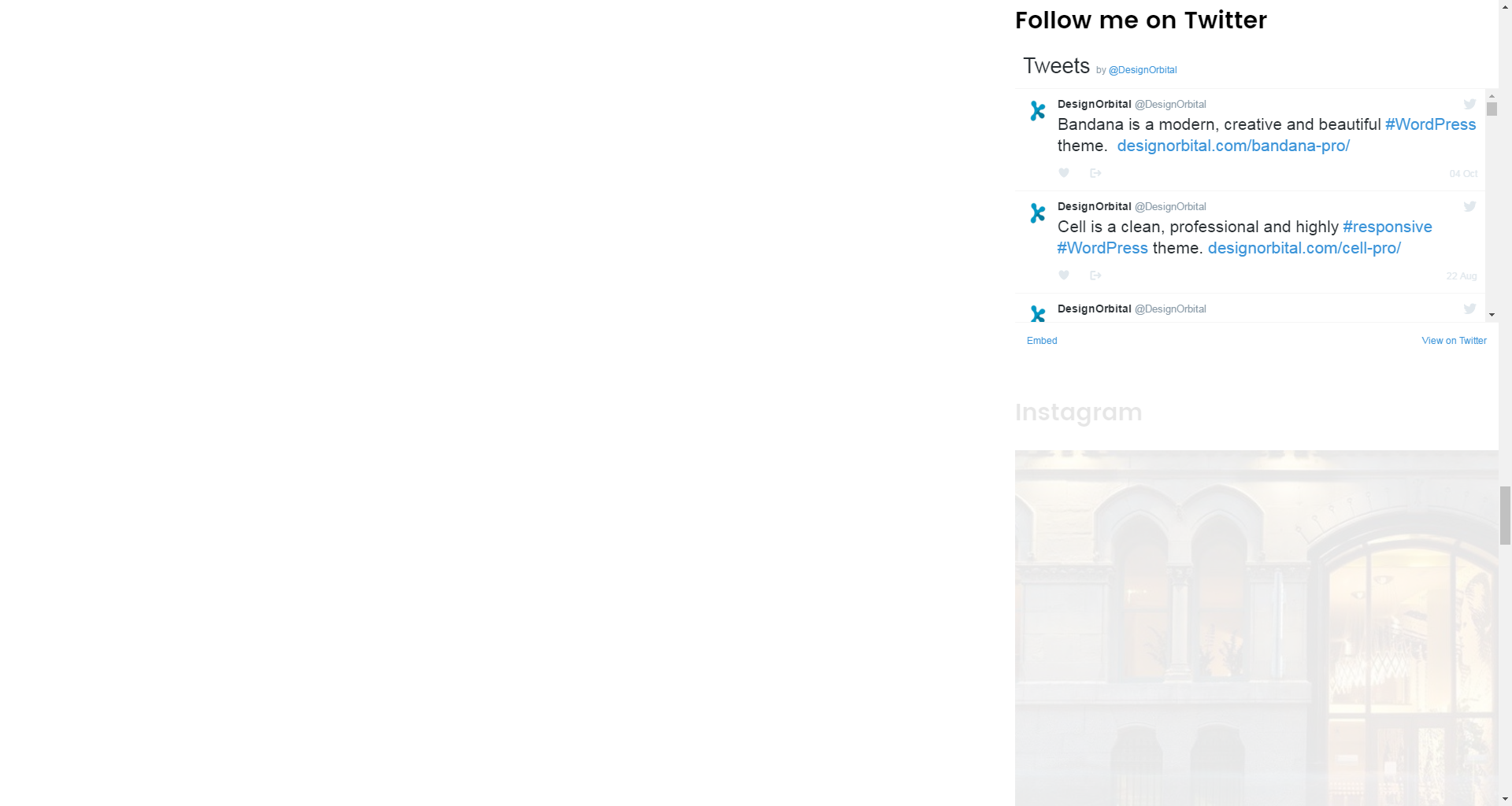 Easy Twitter Feed widget