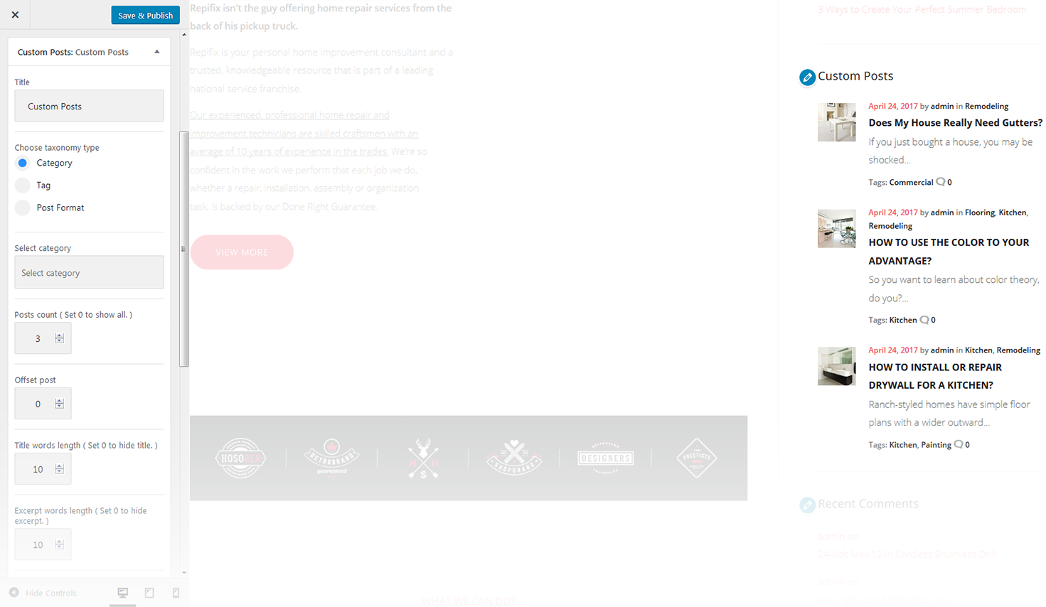 Custom posts
