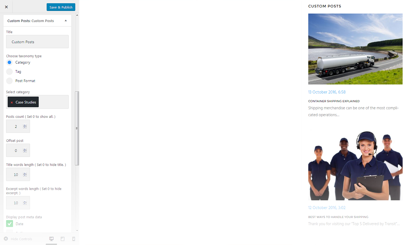 Custom posts