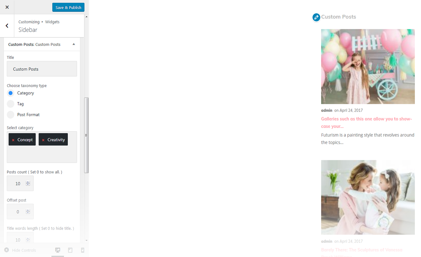 Custom posts